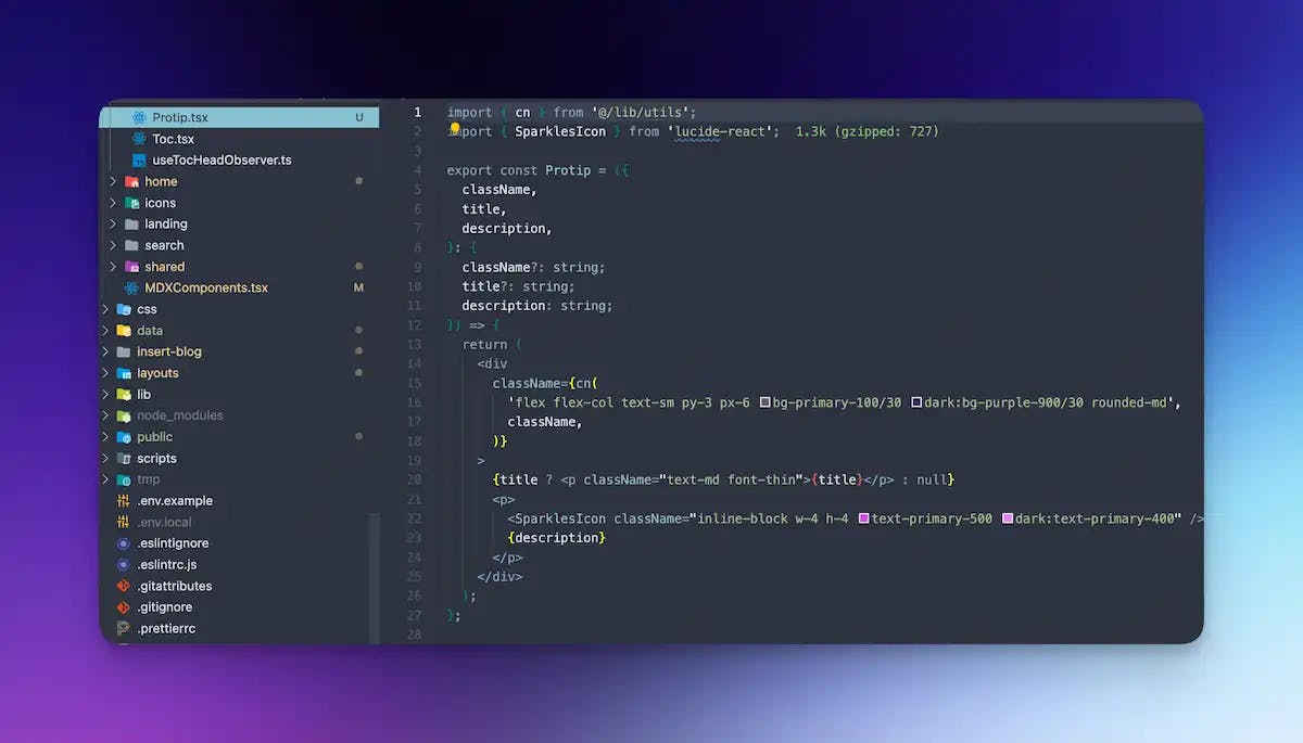 Creating a custom React component to use in the (mdx) blog